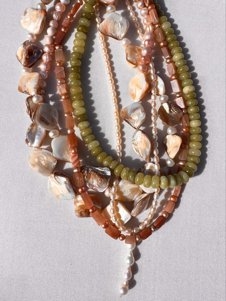 Natural Light Green Abacus Beads