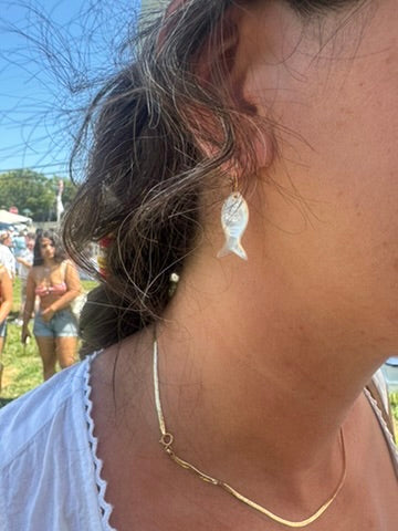Mother of Pearl Hoops