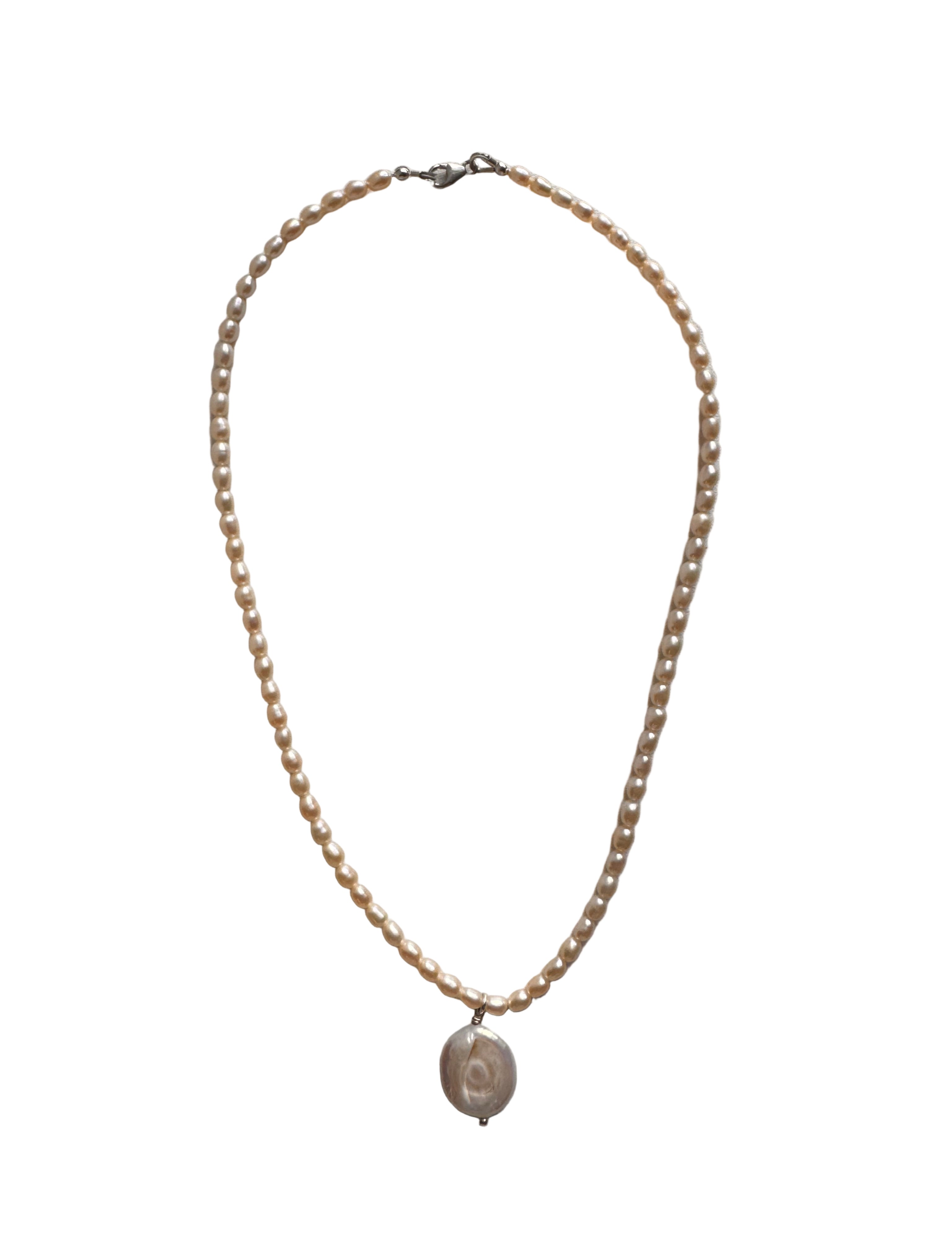Crescent Pearl Necklace