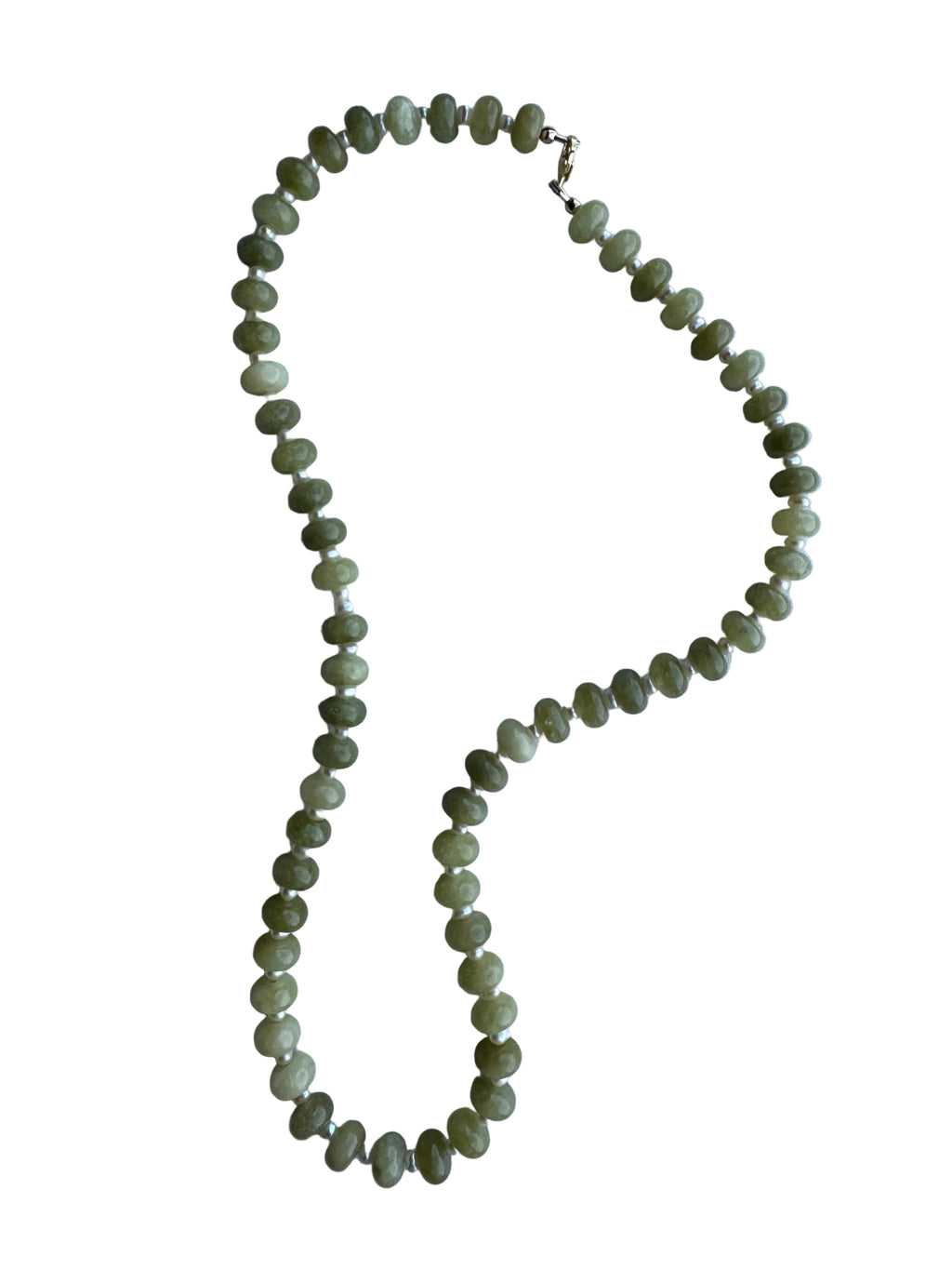 Natural Light Green Abacus Necklace