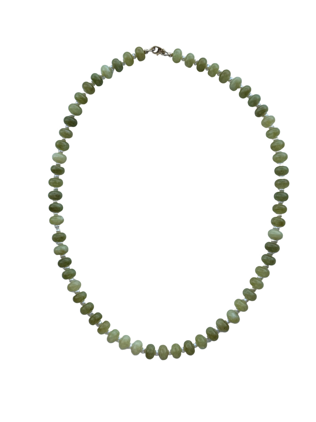 Natural Light Green Abacus Necklace