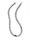 Fresh water pearl Evil Eye Necklace