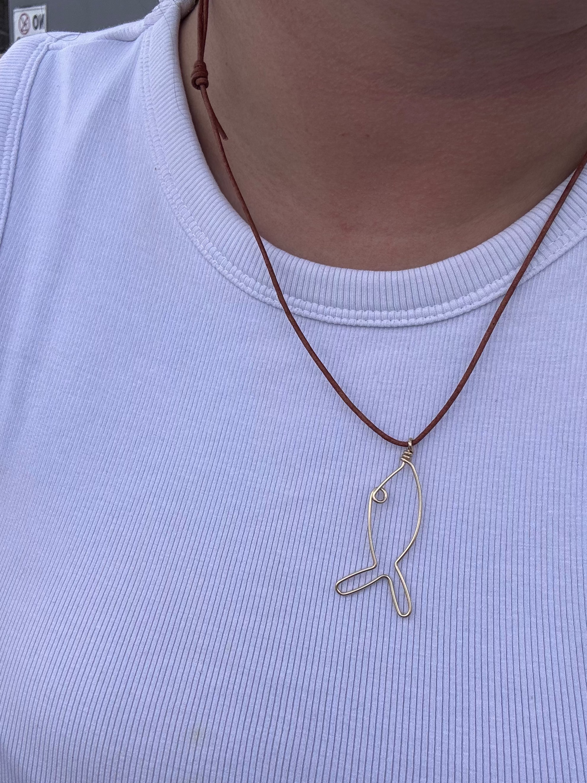 Hand-wired Fish Necklace