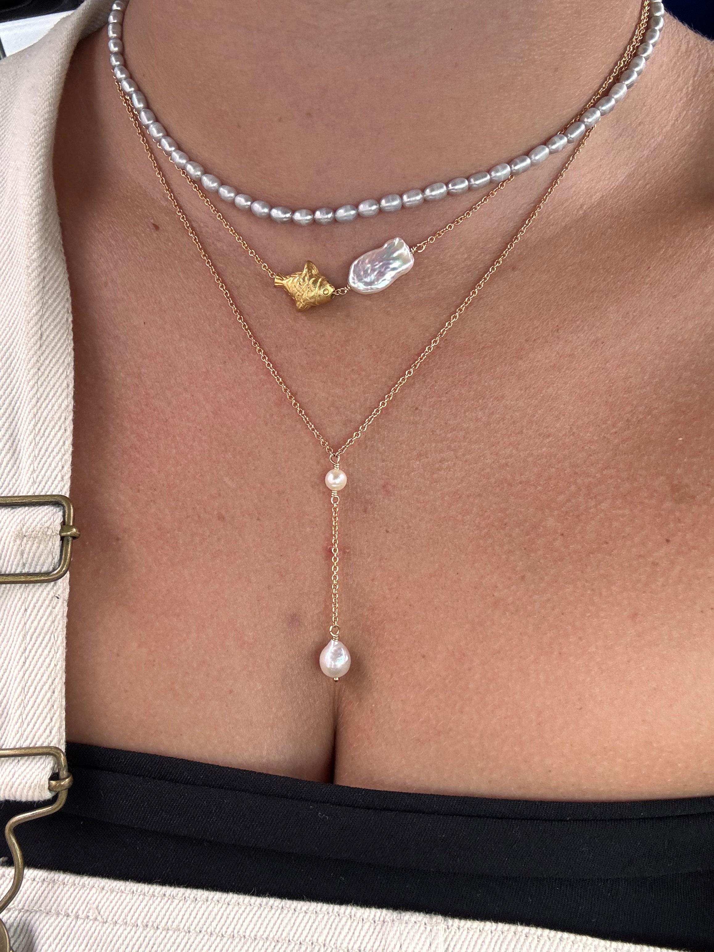 Heirloom Drop Lariat Necklace