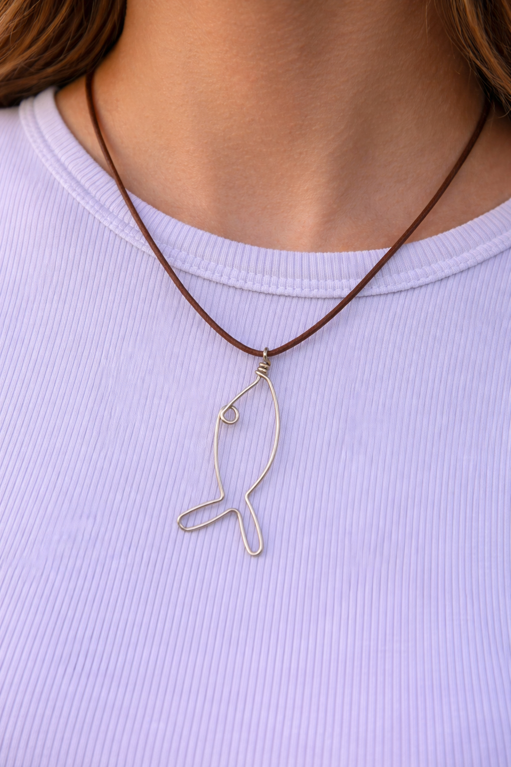 Hand-wired Fish Necklace